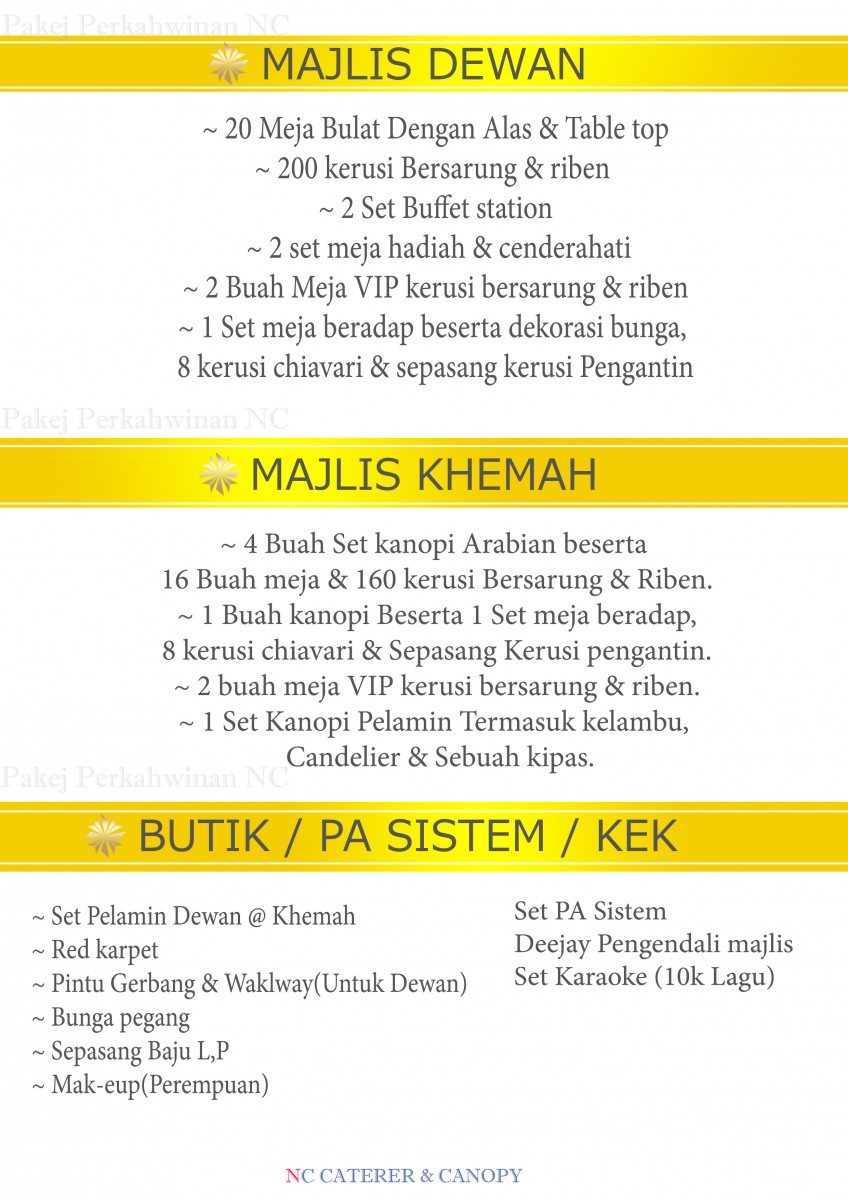 Pakej Lauk Kampung NC 2020 page 2 - Lauk Kampung NC