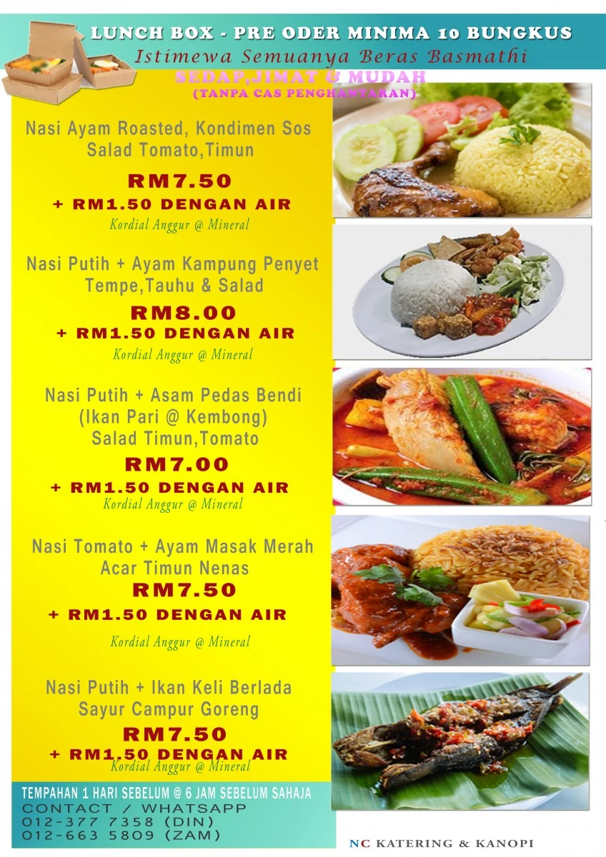 Tapau Makan NC menu 2 - Tapau Makan NC