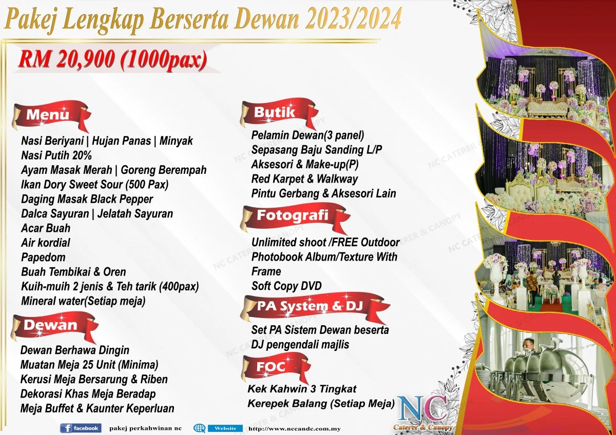 Pakej Perkahwinan Beserta Dewan NC 2023 | 2024 Pakej Lengkap Dewan 2023 - Pakej Perkahwinan Beserta Dewan NC 2023 | 2024